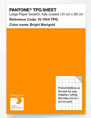 PANTONE® TPG SHEET 15-1164 TPG Bright Marigold