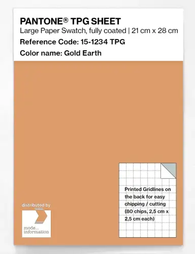 PANTONE® TPG SHEET 15-1234 TPG Gold Earth