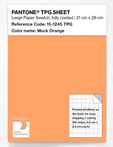 PANTONE® TPG SHEET 15-1245 TPG Mock Orange