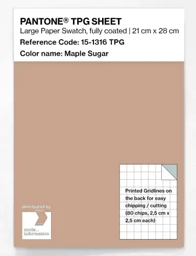 PANTONE® TPG SHEET 15-1316 TPG Maple Sugar