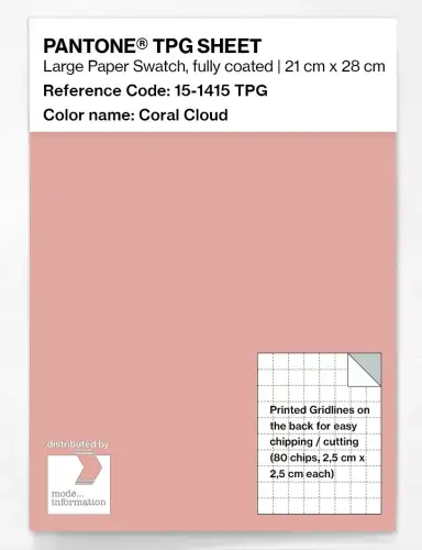 PANTONE® TPG SHEET 15-1415 TPG Coral Cloud