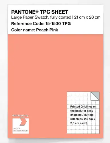 PANTONE® TPG SHEET 15-1530 TPG Peach Pink
