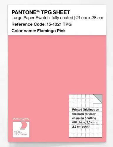 PANTONE® TPG SHEET 15-1821 TPG Flamingo Pink