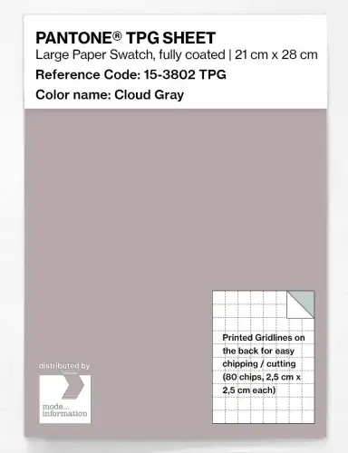PANTONE® TPG SHEET 15-3802 TPG Cloud Gray