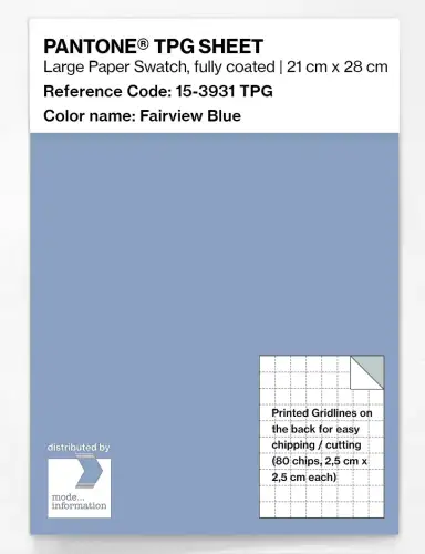 PANTONE® TPG SHEET 15-3931 TPG Fairview Blue