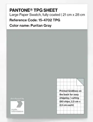 PANTONE® TPG SHEET 15-4702 TPG Puritan Gray
