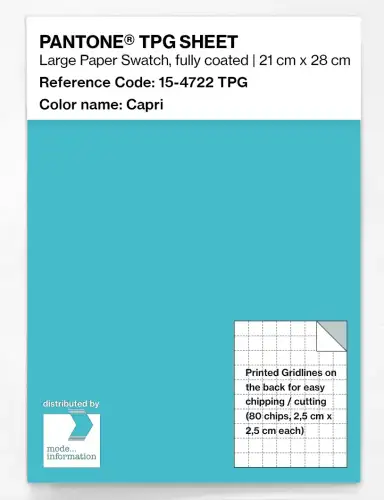 PANTONE® TPG SHEET 15-4722 TPG Capri