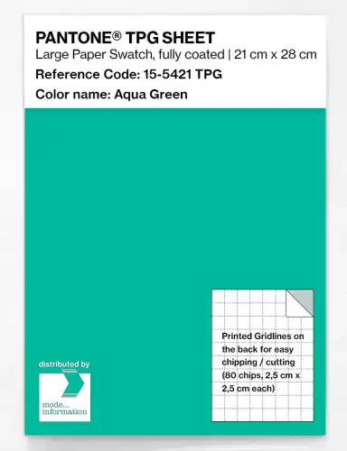 PANTONE® TPG SHEET 15-5421 TPG Aqua Green