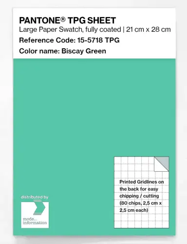 PANTONE® TPG SHEET 15-5718 TPG Biscay Green