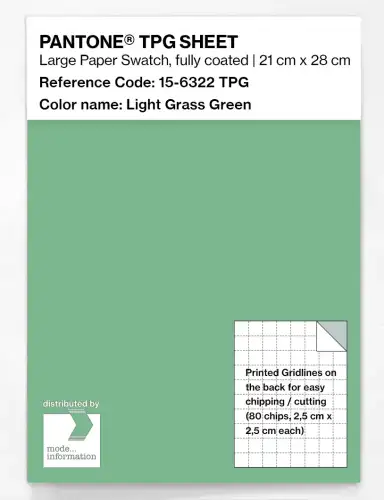 PANTONE® TPG SHEET 15-6322 TPG Light Grass Green