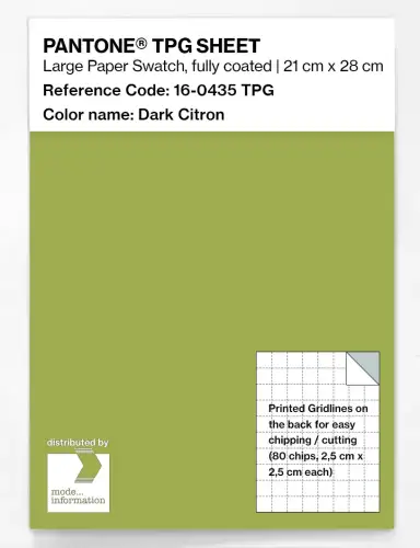 PANTONE® TPG SHEET 16-0435 TPG Dark Citron