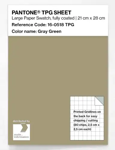 PANTONE® TPG SHEET 16-0518 TPG Gray Green