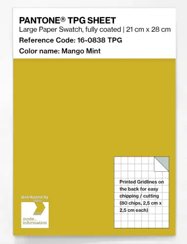 PANTONE® TPG SHEET 16-0838 TPG Mango Mint