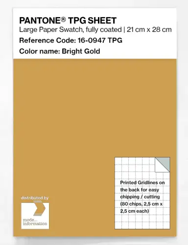 PANTONE® TPG SHEET 16-0947 TPG Bright Gold