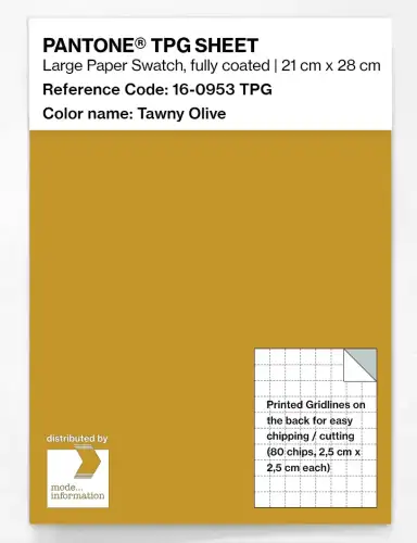 PANTONE® TPG SHEET 16-0953 TPG Tawny Olive