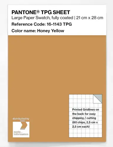 PANTONE® TPG SHEET 16-1143 TPG Honey Yellow