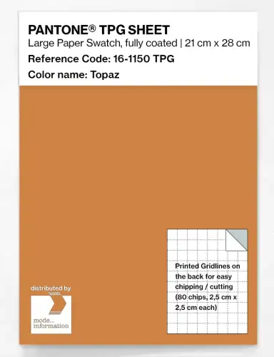 PANTONE® TPG SHEET 16-1150 TPG Topaz