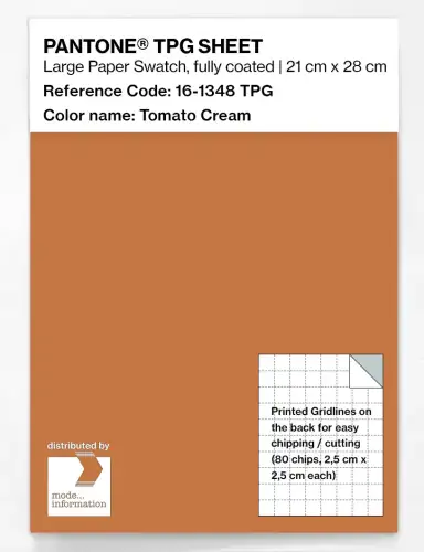 PANTONE® TPG SHEET 16-1348 TPG Tomato Cream