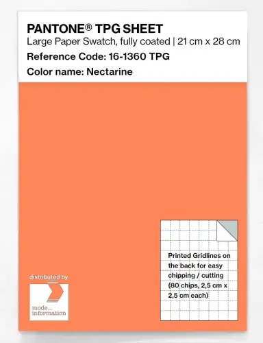 PANTONE® TPG SHEET 16-1360 TPG Nectarine