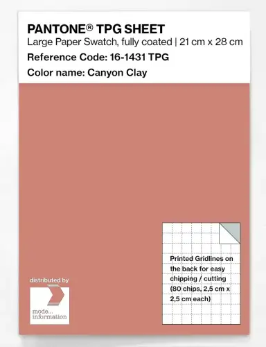 PANTONE® TPG SHEET 16-1431 TPG Canyon Clay