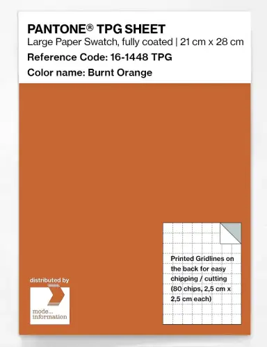 PANTONE® TPG SHEET 16-1448 TPG Burnt Orange