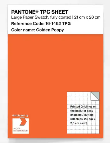 PANTONE® TPG SHEET 16-1462 TPG Golden Poppy
