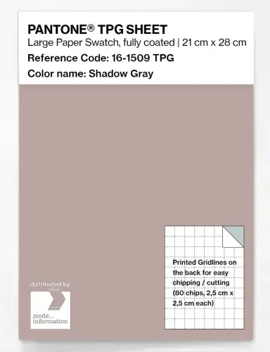 PANTONE® TPG SHEET 16-1509 TPG Shadow Gray