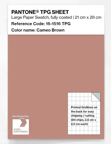 PANTONE® TPG SHEET 16-1516 TPG Cameo Brown