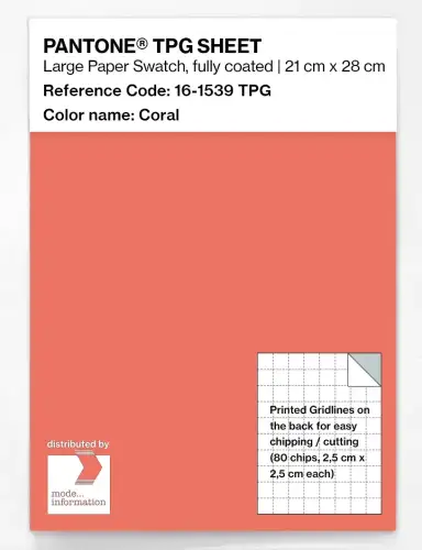 PANTONE® TPG SHEET 16-1539 TPG Coral