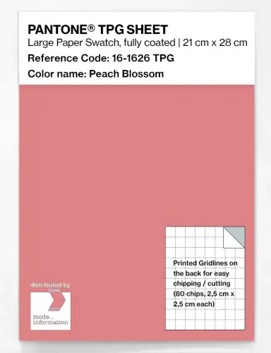 PANTONE® TPG SHEET 16-1626 TPG Peach Blossom