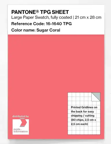 PANTONE® TPG SHEET 16-1640 TPG Sugar Coral