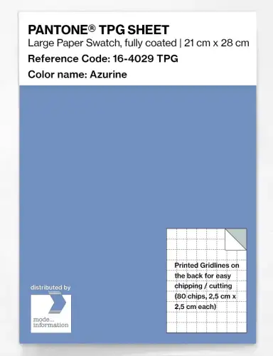 PANTONE® TPG SHEET 16-4029 TPG Azurine