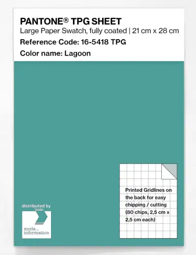 PANTONE® TPG SHEET 16-5418 TPG Lagoon