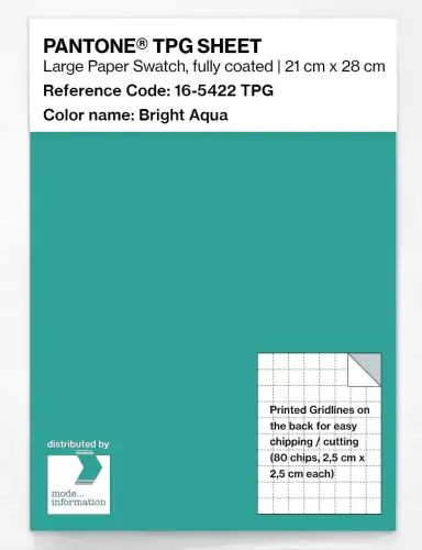 PANTONE® TPG SHEET 16-5422 TPG Bright Aqua