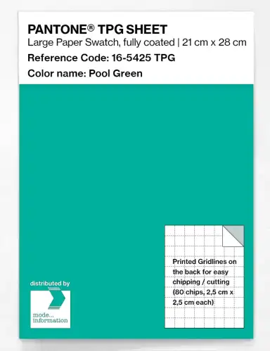 PANTONE® TPG SHEET 16-5425 TPG Pool Green