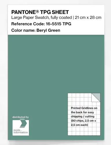 PANTONE® TPG SHEET 16-5515 TPG Beryl Green