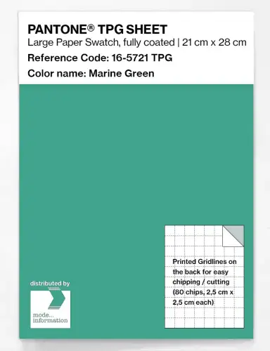 PANTONE® TPG SHEET 16-5721 TPG Marine Green