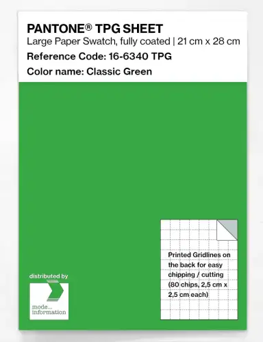 PANTONE® TPG SHEET 16-6340 TPG Classic Green