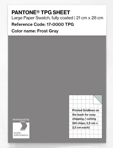 PANTONE® TPG SHEET 17-0000 TPG Frost Gray
