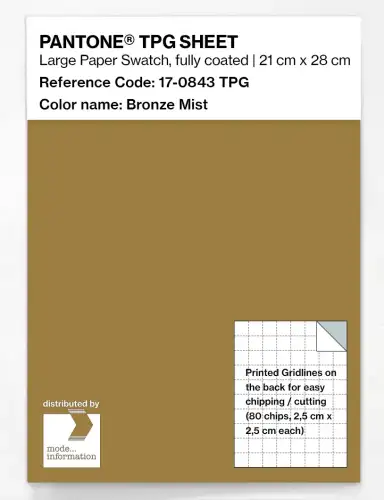 PANTONE® TPG SHEET 17-0843 TPG Bronze Mist