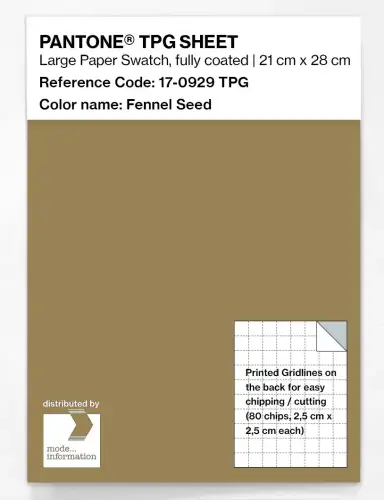 PANTONE® TPG SHEET 17-0929 TPG Fennel Seed