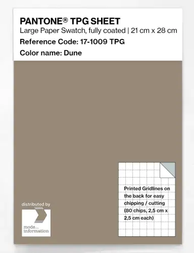 PANTONE® TPG SHEET 17-1009 TPG Dune