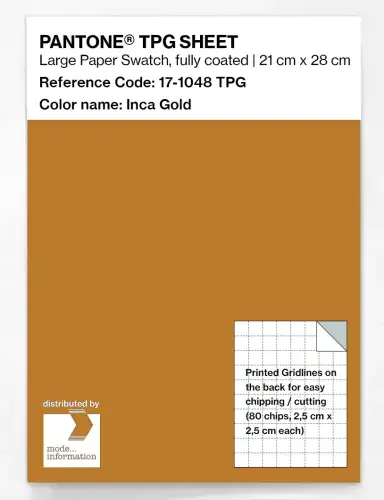 PANTONE® TPG SHEET 17-1048 TPG Inca Gold