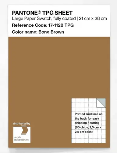 PANTONE® TPG SHEET 17-1128 TPG Bone Brown
