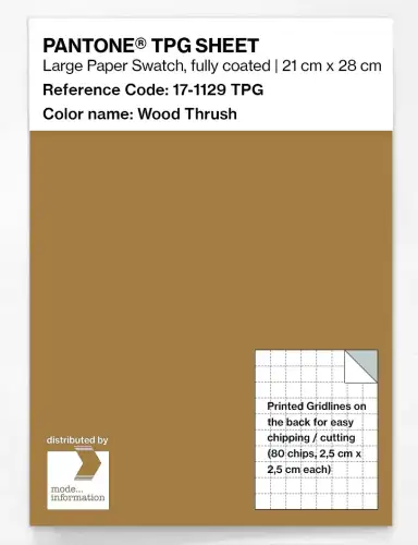 PANTONE® TPG SHEET 17-1129 TPG Wood Thrush