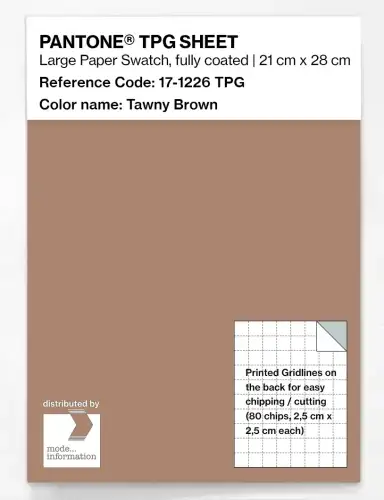 PANTONE® TPG SHEET 17-1226 TPG Tawny Brown