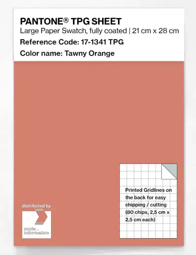 PANTONE® TPG SHEET 17-1341 TPG Tawny Orange