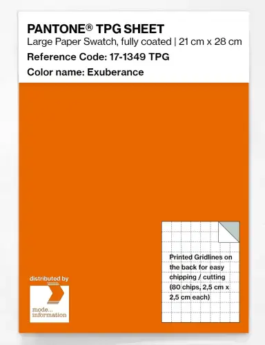 PANTONE® TPG SHEET 17-1349 TPG Exuberance