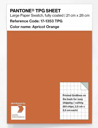 PANTONE® TPG SHEET 17-1353 TPG Apricot Orange