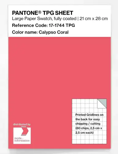 PANTONE® TPG SHEET 17-1744 TPG Calypso Coral